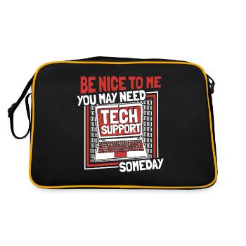 You May Need Tech Support Someday Computer Scientist - Retro Bag - black/gold - Back