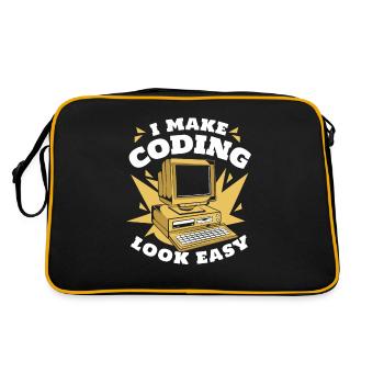 I Make Coding Look Easy Developer Coder - Retro Bag - black/gold - Back