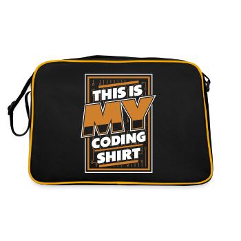 This Is My Coding Clothing Developer Coder - Retro Bag - black/gold - Back