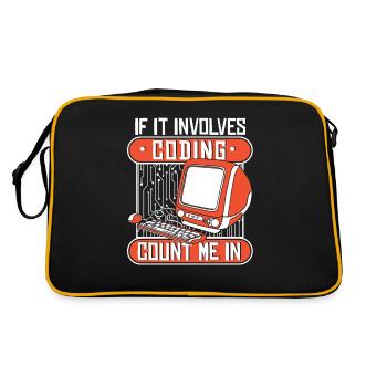 If It Involves Coding Count Me In Developer - Retro Bag - black/gold - Back