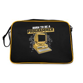 Born To Be A Programmer Developer Coder - Retro Bag - black/gold - Back