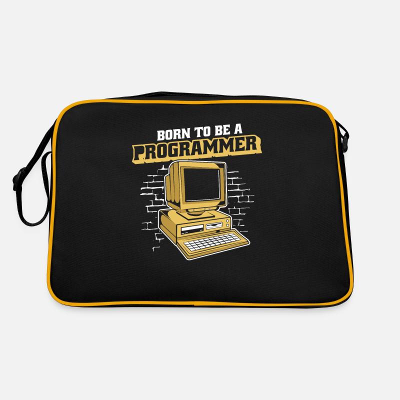 Born To Be A Programmer Developer Coder Retro Tasche