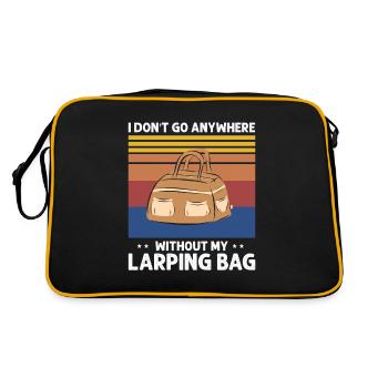 Role Playing Quote for Larper and Larp - Retro Bag - black/gold - Back