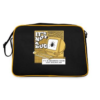 It's Not A Bug Undocumented Feature Developer - Retro Bag - black/gold - Back