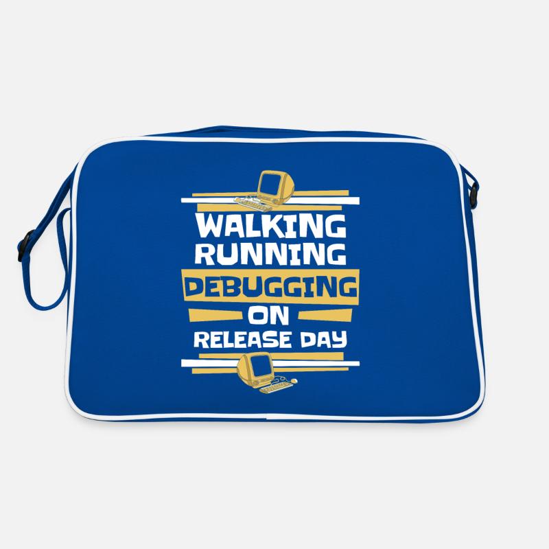 Walking Running Debugging Release Day Coder Retro Bag