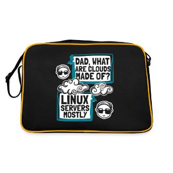Dad What Are Clouds Made Of Developer Coder - Retro Bag - black/gold - Back
