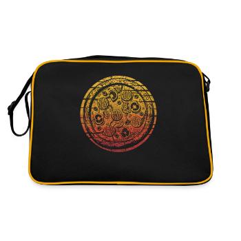 Retro pizza oven pizza pizza tray pizza lover - Retro Bag - black/gold - Back