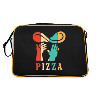 Retro Pizza Pizza Tray Pizza Oven Pizza Lover - Retro Bag - black/gold - Back