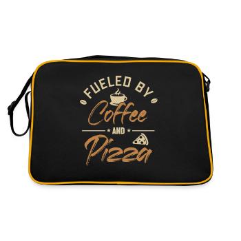 Fueled by Coffee and Pizza Pizza Tray Pizza Oven - Retro Bag - black/gold - Back