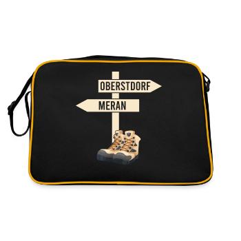 Traversée des Alpes Sentier de randonnée longue distance Oberstdorf Merano E5 - Sac Retro - noir/or - Dos