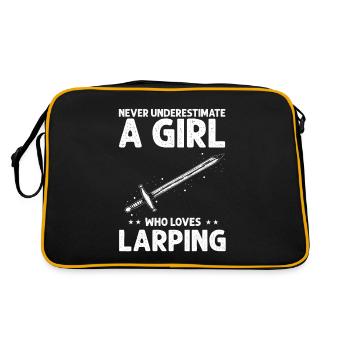 Larping Quote for Roleplaying and Larper - Retro Bag - black/gold - Back