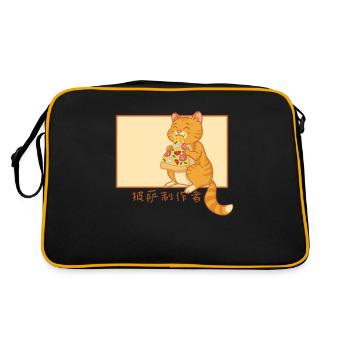 Pizza Chinese Hanzi Pizza Tray Pizza Oven Pizza - Retro Bag - black/gold - Back