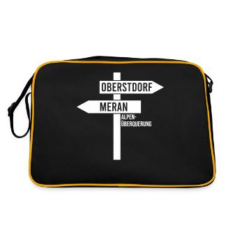 Traversée des Alpes Sentier de randonnée longue distance Oberstdorf Merano E5 - Sac Retro - noir/or - Dos