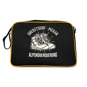 Traversée des Alpes Sentier de randonnée longue distance Oberstdorf Merano E5 - Sac Retro - noir/or - Dos