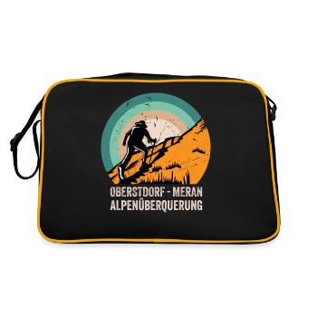 Traversée des Alpes Sentier de randonnée longue distance Oberstdorf Merano E5 - Sac Retro - noir/or - Dos