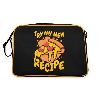 Try My New Recipe Pizza Pizza Tray Pizza Oven - Retro Bag - black/gold - Back