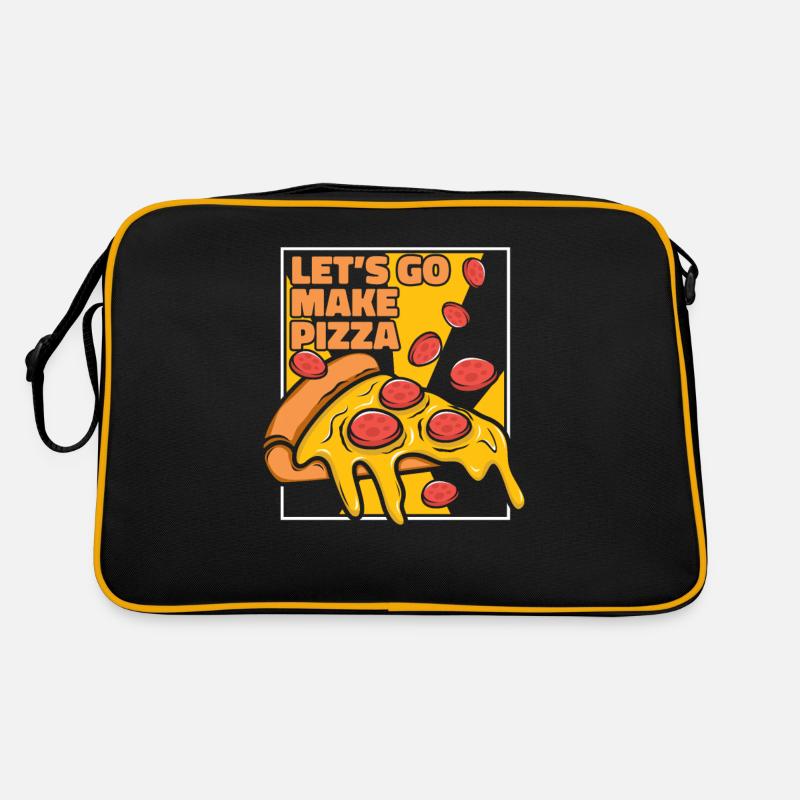 Let's Go Make Pizza Pizza Tray Pizza Oven Pizza Retro Bag