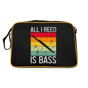 Bassoonist design for woodwind orchestra - Retro Bag - black/gold - Back
