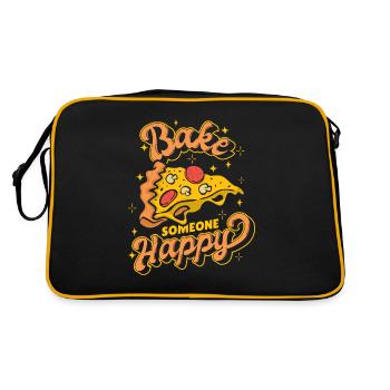 Bake Someone Happy Pizza Oven Pizza Pizza Tray - Retro Bag - black/gold - Back