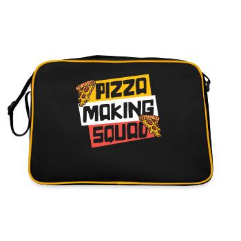 Pizza Making Squad Pizza Tray Pizza Oven Pizza - Retro Bag - black/gold - Back