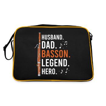 Woodwind instrument and bassoon wind instrument - Retro Bag - black/gold - Back