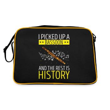 Bassoonist design for woodwind orchestra - Retro Bag - black/gold - Back
