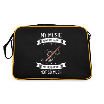 Woodwind instrument and bassoon wind instrument - Retro Bag - black/gold - Back