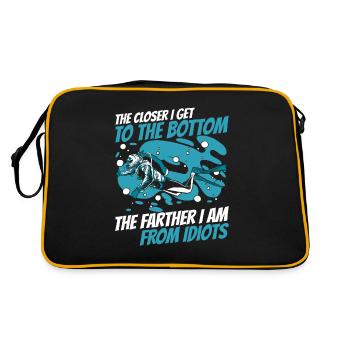 Plus près du bas Le plus loin des idiots - Sac Retro - noir/or - Dos