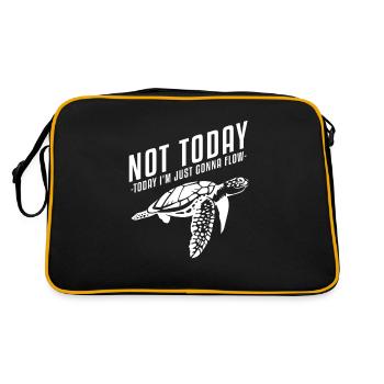 Not Today Turtle Giant tortoise - Retro Bag - black/gold - Back