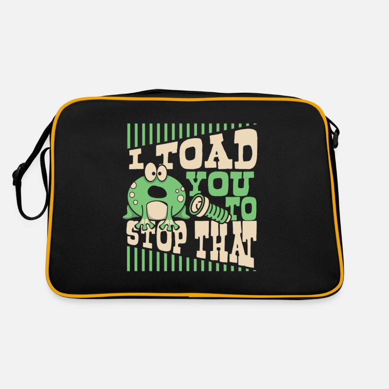 I Toad You To Stop That Toad Tadpole Frog Retro Bag