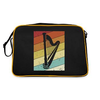 Retro concert harpe harpe musique harpe harpe harpe joueur - Sac Retro - noir/or - Dos
