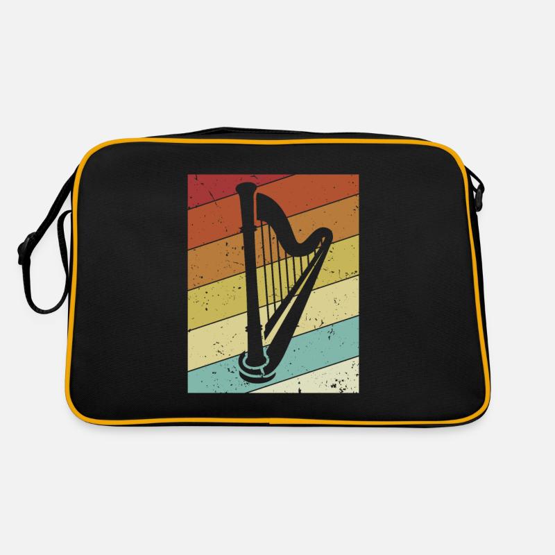 Retro Konzertharfe Harfenmusik Harfe Harfenspieler Retro Tasche