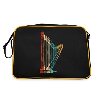 Retro concert harpe harpe musique harpe harpe harpe joueur - Sac Retro - noir/or - Dos