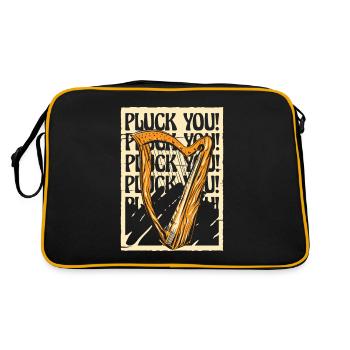 Pluck You Harp Concert Harpe Harpe Harpe Musique - Sac Retro - noir/or - Dos