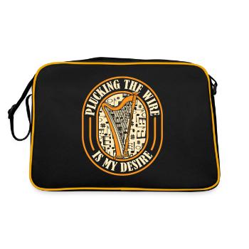 Plucking The Wire Is My Desire Harpe de concert - Sac Retro - noir/or - Dos