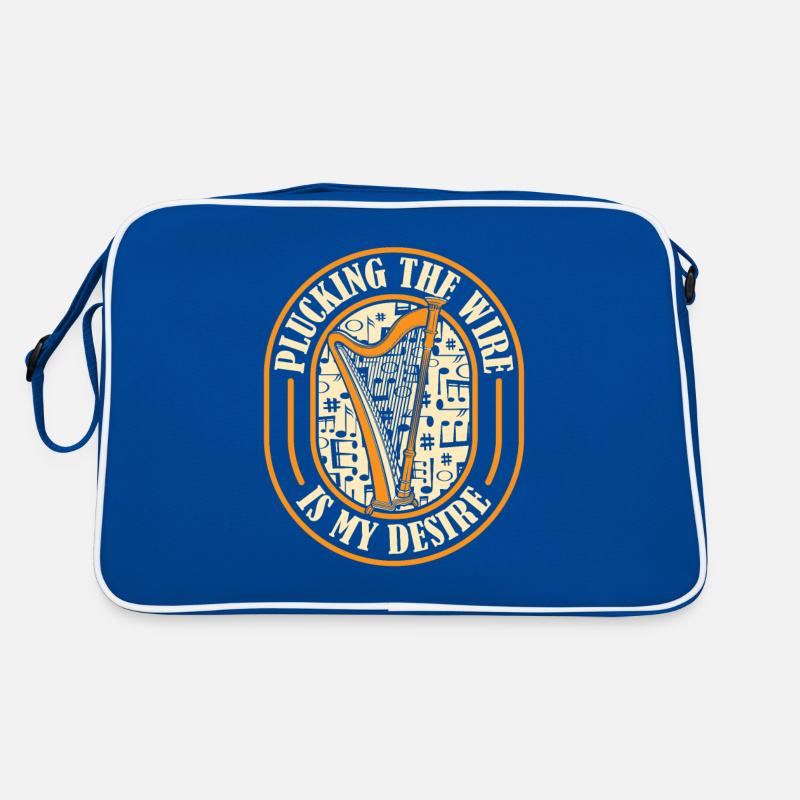 Plucking The Wire Is My Desire Konzertharfe Retro Tasche