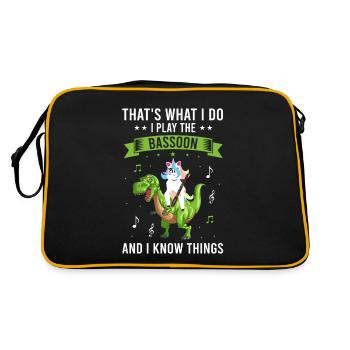 Woodwind instrument and bassoon wind instrument - Retro Bag - black/gold - Back