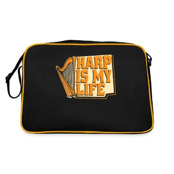 Harpe Is My Life Harpe de concert Harpe Harpe Musique Harpe - Sac Retro - noir/or - Dos