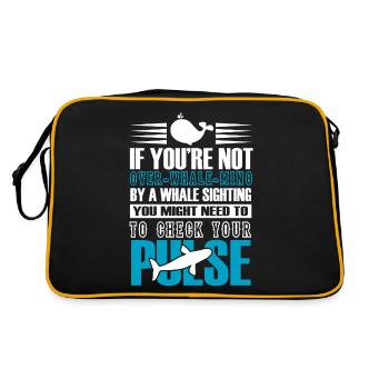 Rorqual bleu pour béluga et mammifères marins - Sac Retro - noir/or - Dos