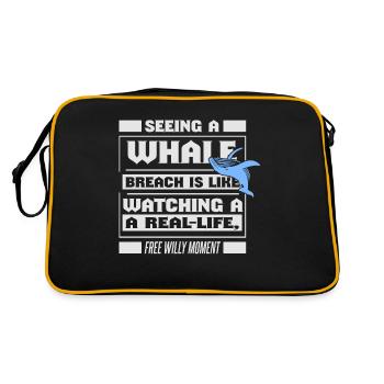 Rorqual bleu pour béluga et mammifères marins - Sac Retro - noir/or - Dos