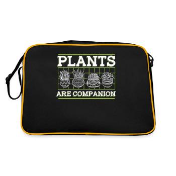 Plants Are Companion Allotment Garden Allotment Garden - Retro Bag - black/gold - Back