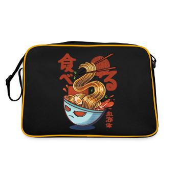 Soupes de nouilles ramen dans le style anime et manga - Sac Retro - noir/or - Dos