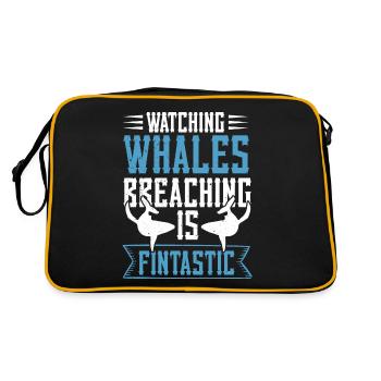 Rorqual bleu pour béluga et mammifères marins - Sac Retro - noir/or - Dos