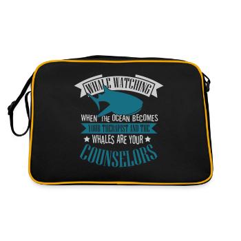 Conception de bélugas pour mammifères marins et orques - Sac Retro - noir/or - Dos