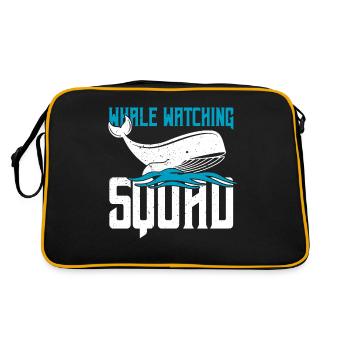 Rorqual bleu pour béluga et mammifères marins - Sac Retro - noir/or - Dos