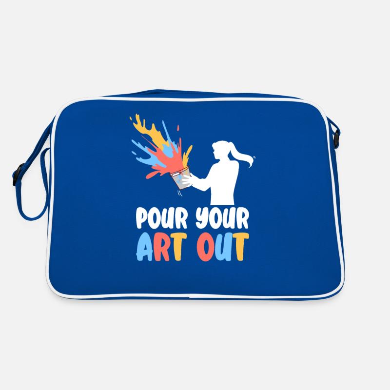 Professeur d’art Drôle de dicteur Cours d’art Cours d’art Sac Retro