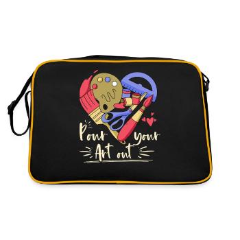 Professeur d’art Drôle de dicteur Cours d’art Cours d’art - Sac Retro - noir/or - Dos