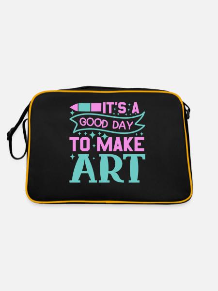 Professeur d’art Drôle de dicteur Cours d’art Cours d’art - Sac Retro - noir/or - Dos