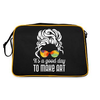 Professeur d’art Drôle de dicteur Cours d’art Cours d’art - Sac Retro - noir/or - Dos
