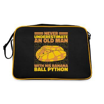 Never Underestimate Old Man Python Banana Ball - Retro Bag - black/gold - Back